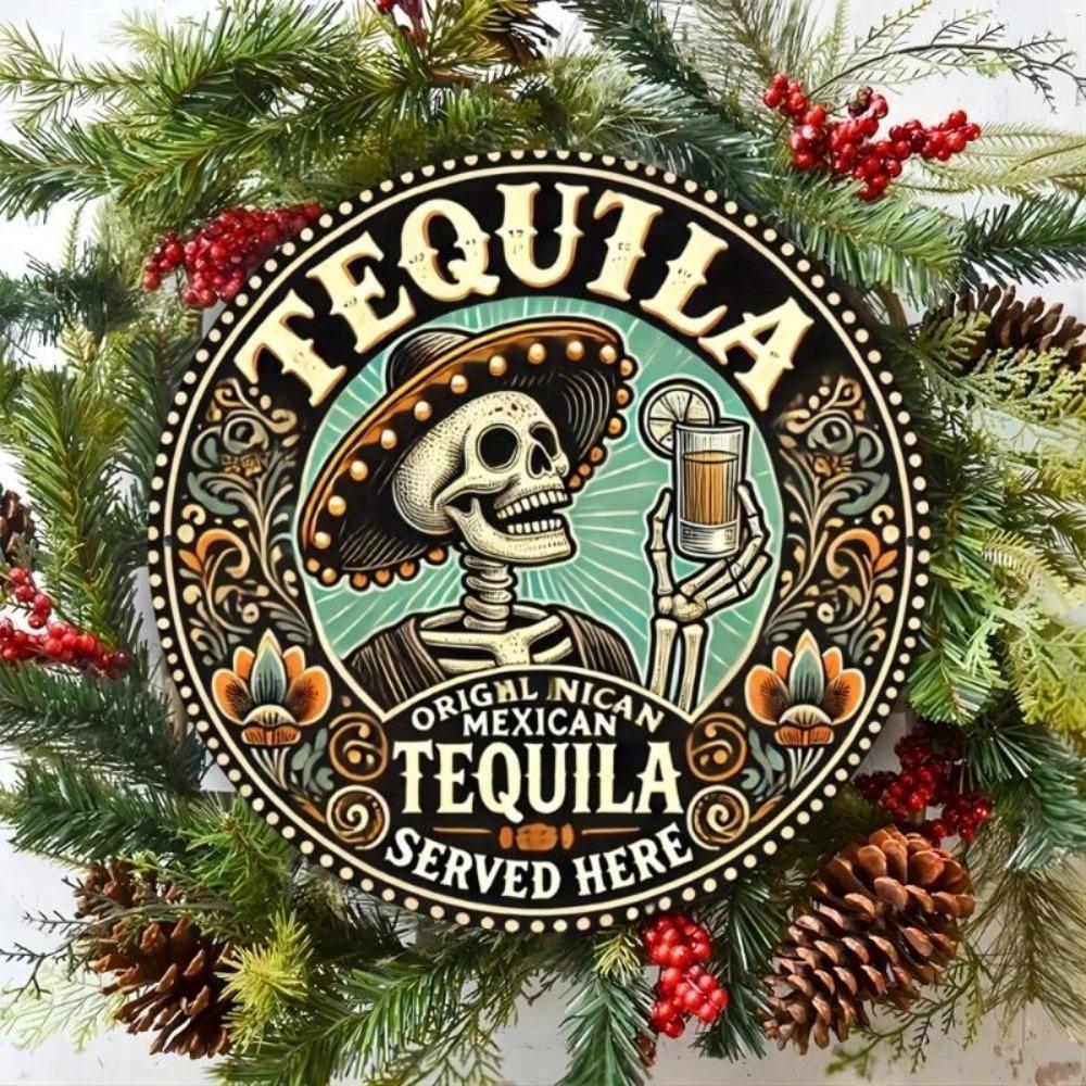 Vintage Tequila Metal Tin Sign 8x8 Inch Retro Wall Decor Home Bar Cafe Garage