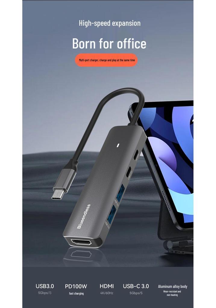 Type-C Laptop Dock: 4K 60Hz, USB 3.0, Steam Deck Converter, High-Speed Transmission