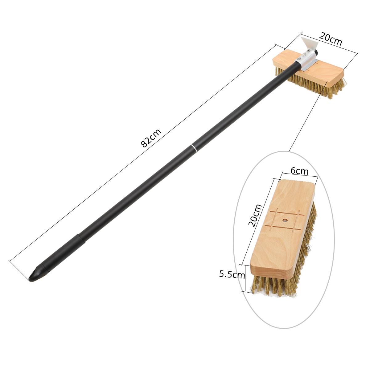 

Щетка для чистки духовки для пиццы, медная щетка для плиты, щетина из латуни, дерева, длинная ручка, щетка для чистки гриля, маленькая духовка, кухонный инструмент