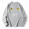 Official CATS Logo T Shirt long or short sleeves vintage Washed Casual designer clothes Stylish Versatile Soft streetwear