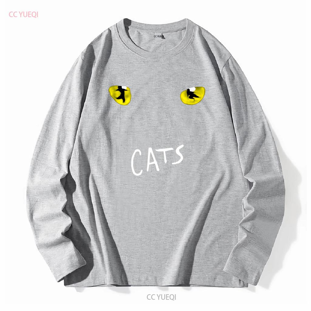 Official CATS Logo T Shirt long or short sleeves vintage Washed Casual designer clothes Stylish Versatile Soft streetwear