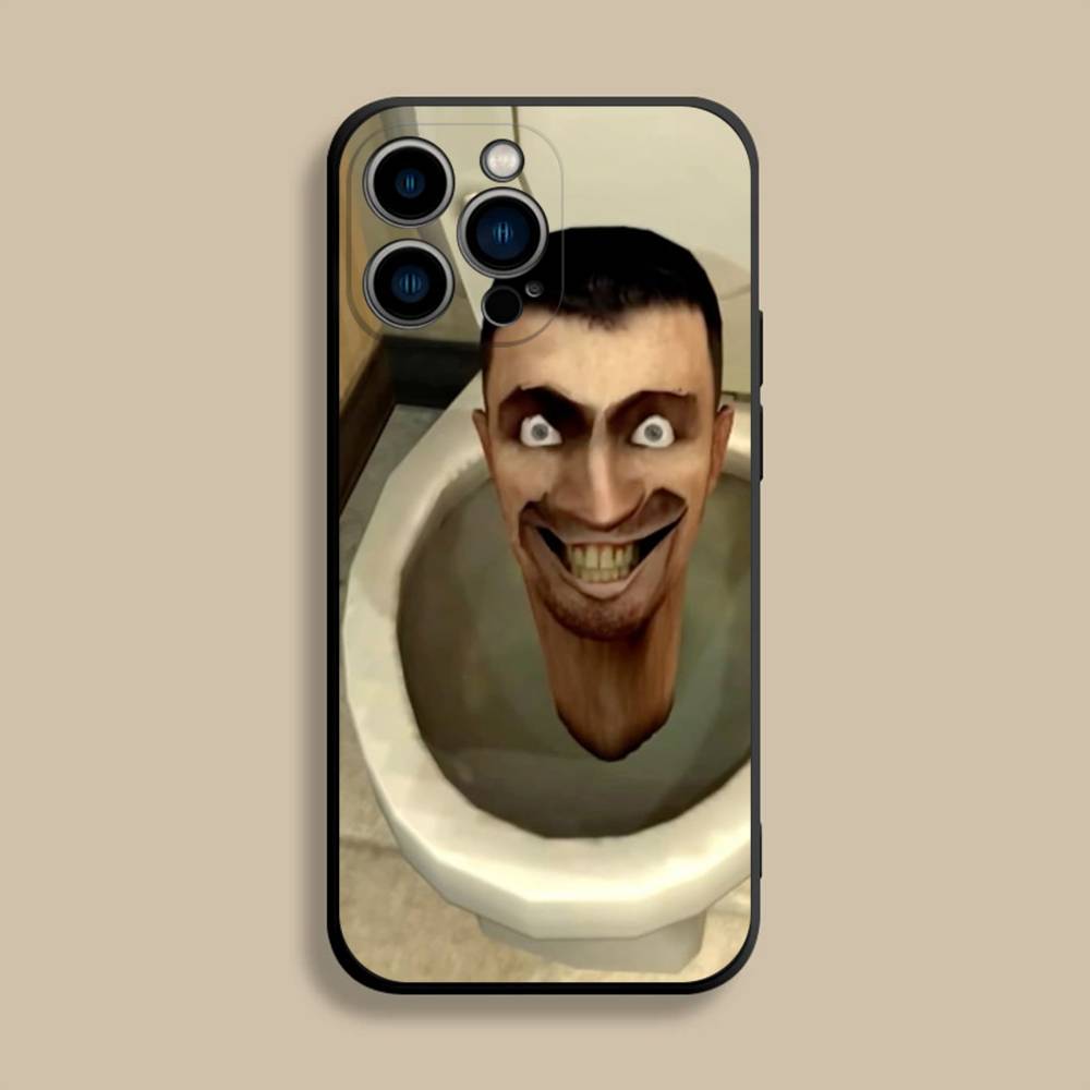 

S-Skibidi T-Toilet (1) Phone Case For iPhone 17,16,15,14,13,12,Pro,Max,Plus,E,SE4,Air,Mini Black Soft Cover iPhone13