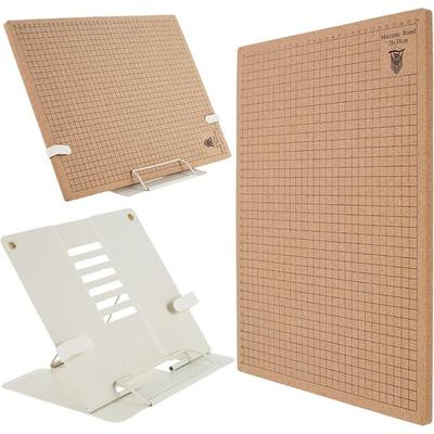 12X16 Inch Double Side Macrame Project Board With Metal Adjustable Holder, Macrame Board For Knotting Braiding Cording