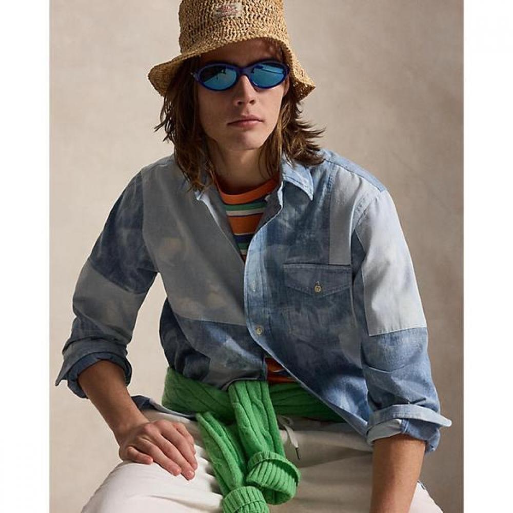 Polo Ralph Lauren Men S claSSic Fit Patchwork Shirt XS