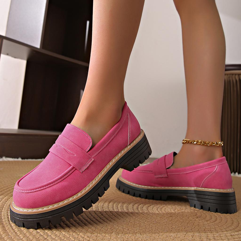 Fashion 2025 Shoes Women Plus Size Loafers Women British Style Platform Shoes Office Ladies Light Casual Designer Shoes Zapatos De Mujer