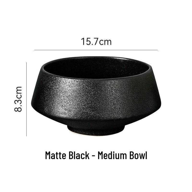 abay Ceramic Matte Black Bowl Set