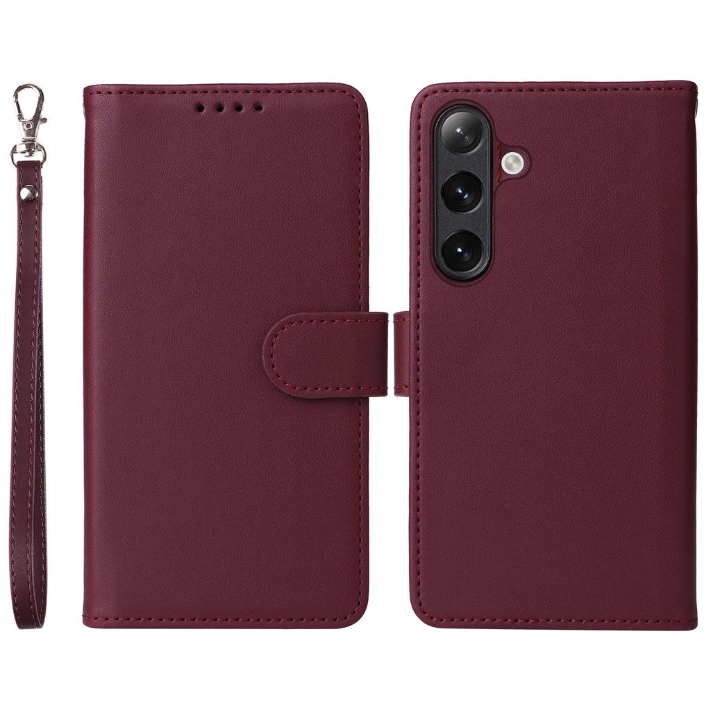 For Samsung Galaxy S24 Magnetic Case BETOPNICE Detachable PU Leather Phone Cover with Strap