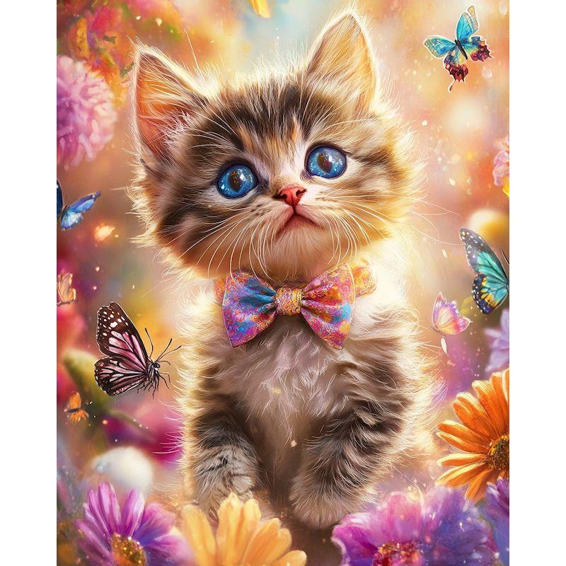 

5d Алмазная картина Кошка Животное Полный Круглый Квадратный Алмаз Вышивка Стразы Картины Украшение Дома Full Round 20x30CM