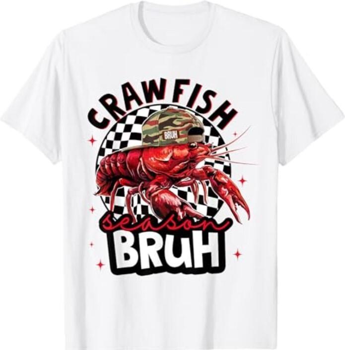 

Crawfish Season Bruh Funny Crawfish Hat Boy Crawfish Preppy T-Shirt Unisex T-Shirt XXXL