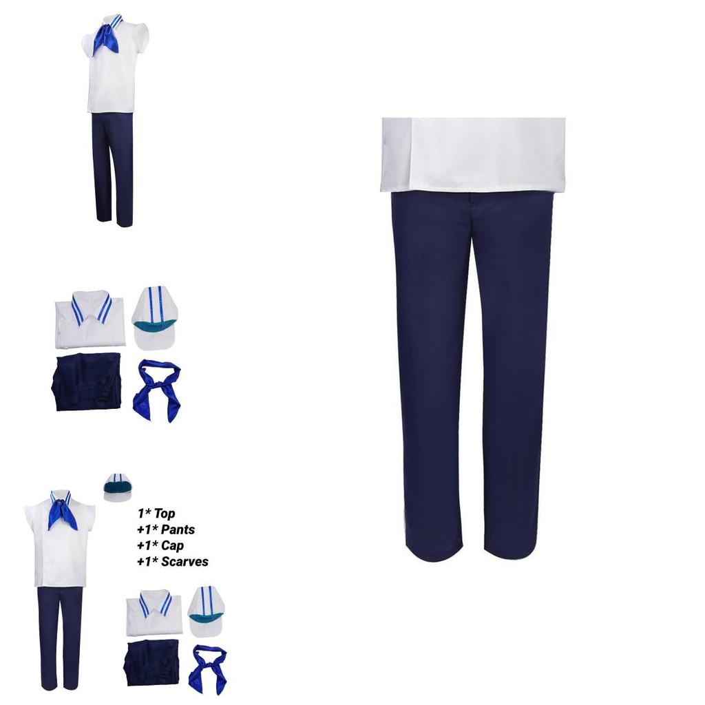 One Piece Marine Soldat Uniform Cosplay Kostüm Weißes Polyestermaterial