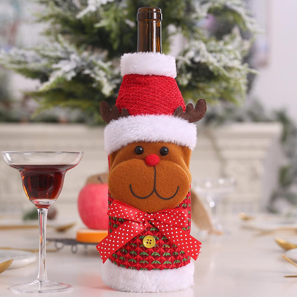 Cheerful Claus Santa Wine Bottle Sleeve Crafted From Durable Polyester Material