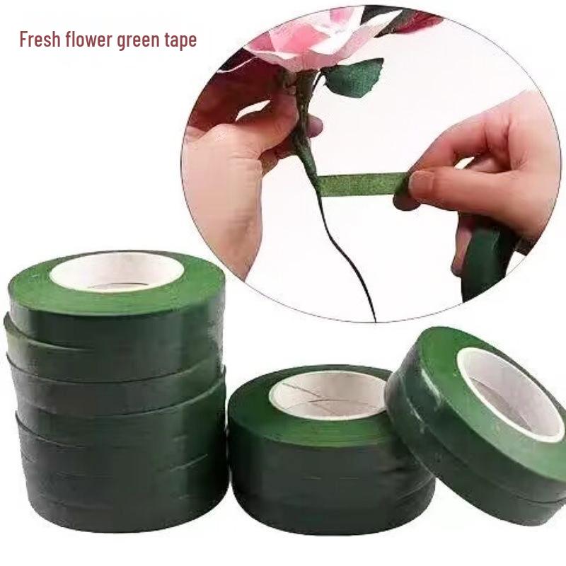DIY Green Floral Tape for Crepe Paper Flower Crafting & Stem Wrapping