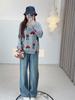 Ai Yuan 2025 Plus Size Women's Winter Cartoon Pullover Sweater FT703