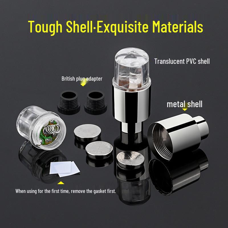 Intelligent Dual-Sensor Seven-Color Tire Light for Wheel Hub and Valve Nozzle