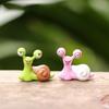 2Pcs/Set Snails Fairy Decor Ornamental Multi-color Funny Expression Home Bonsai Snails Ornaments Succulents