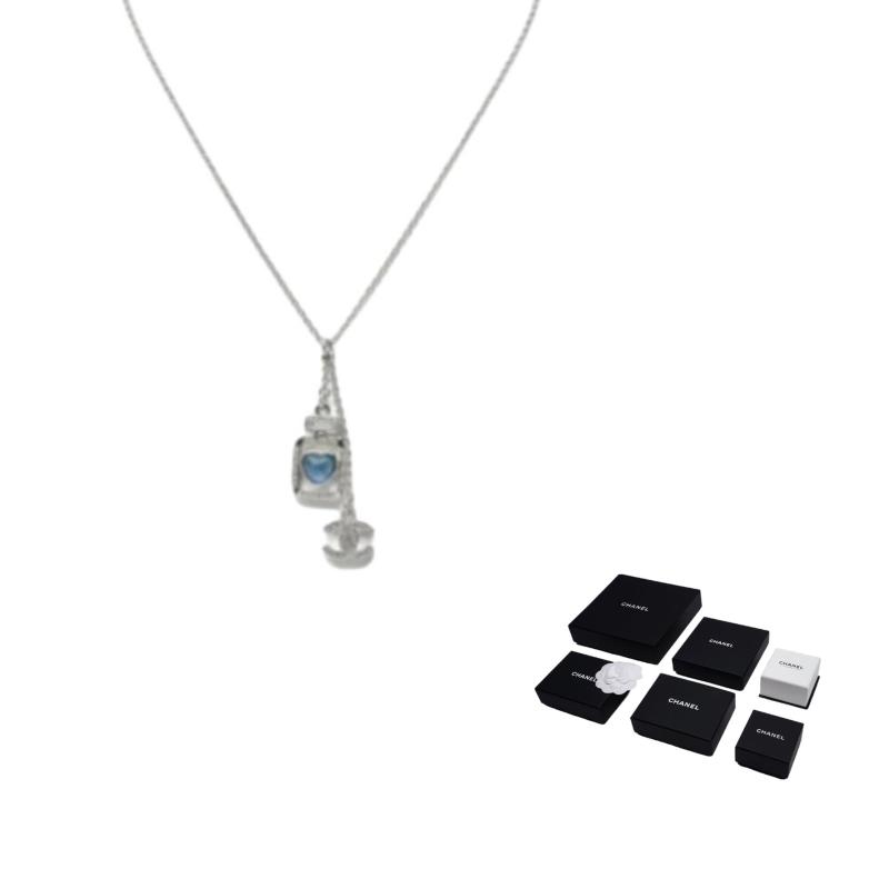 

CHANEL [25P Spring and Summer] Inlaid design - Necklace, same style for men and women, silver срібний