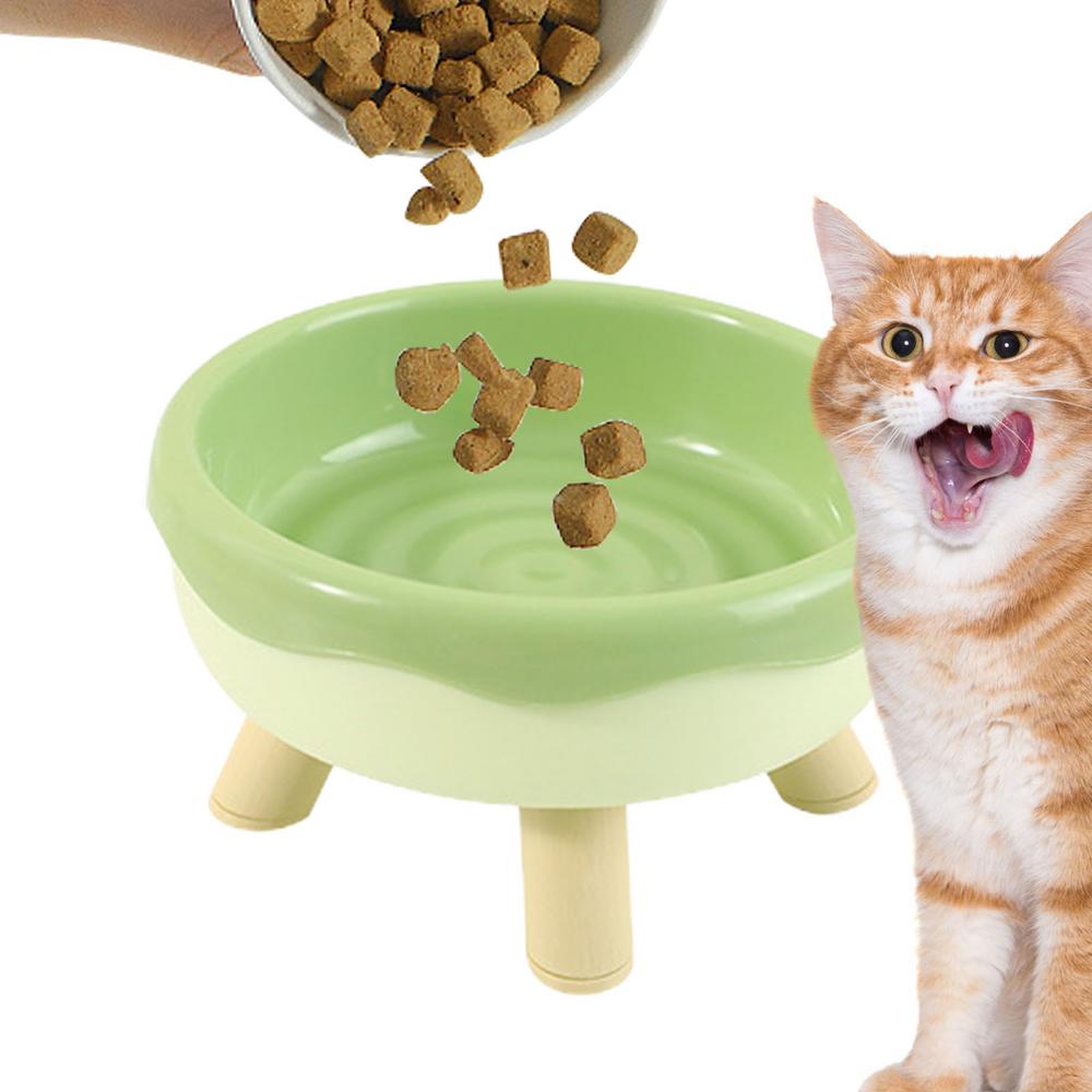 Tilted Elevated Bowl Donut Design Elevated Cat Bowls For Food And Water L Stress Free Backflow Prevention Free Anti-Slip