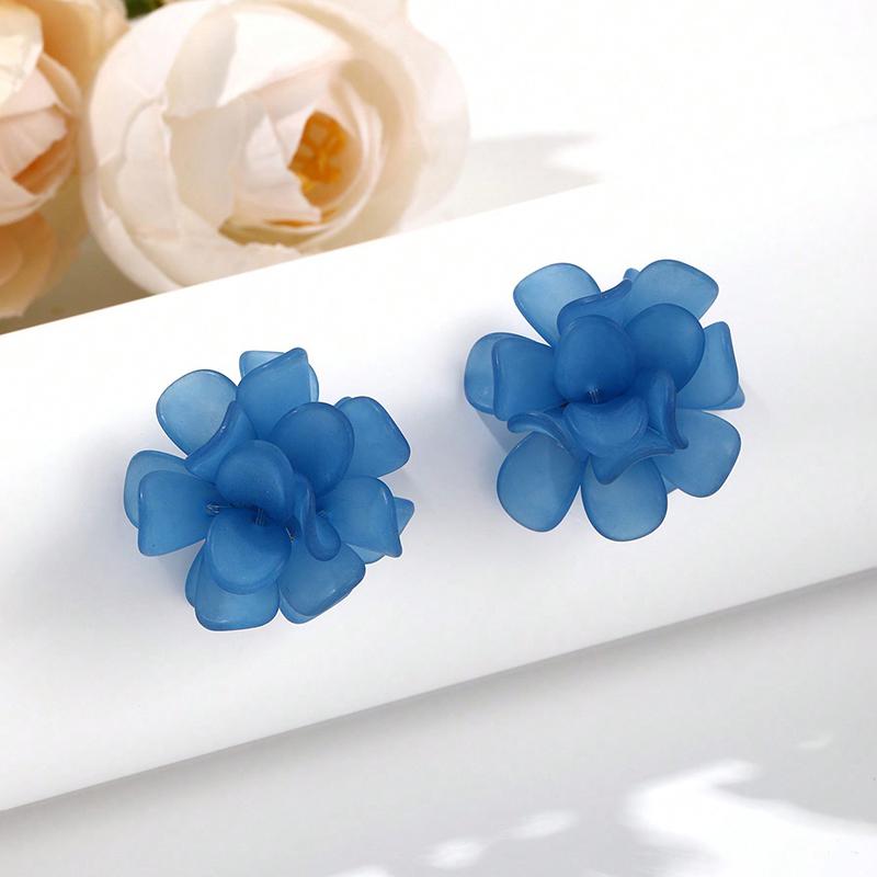 

Свежие летние серьги с объемными цветами ручной работы Серьги Аксессуары