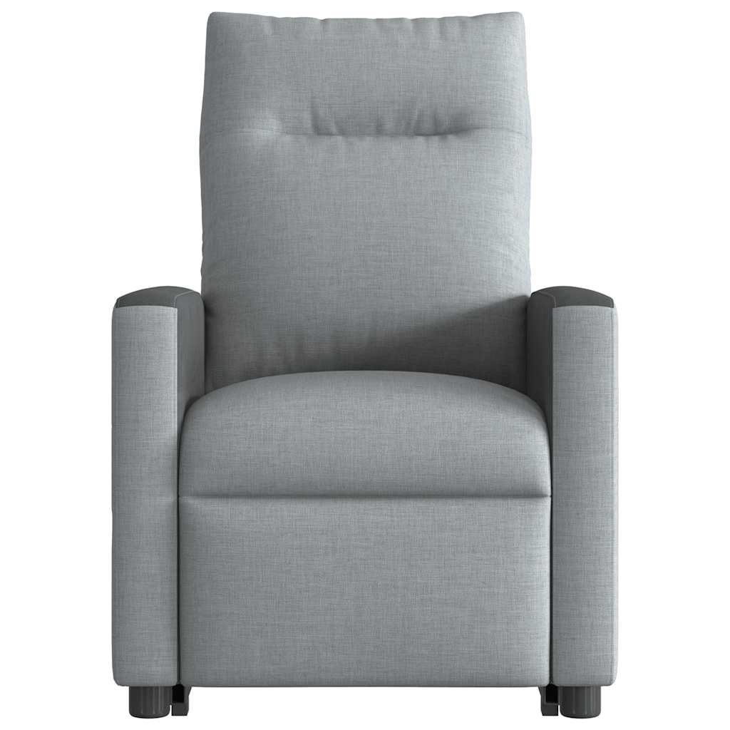 Electric Recliner Chair with Rising Function Light Grey Fabric