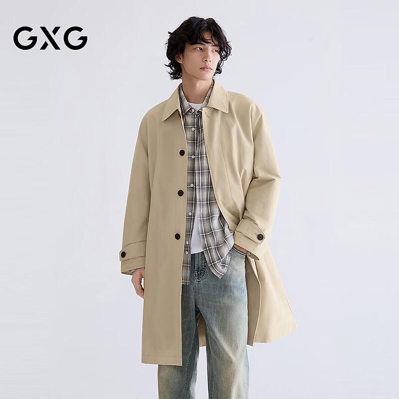 Мужское классическое свободное длинное пальто-тренч GXG 2XL