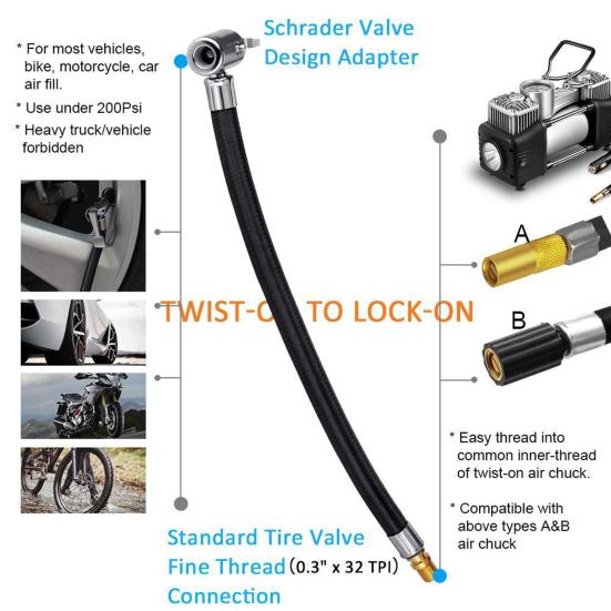 Schnell aufblasbarer Luftpumpenschlauch Kein Luftleck Nicht leicht zu brechen Automobil