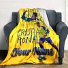 1pc Number 7 Soccer Blanket with Custom Name, Gift, for Men and Women, Soft Blanket, Good for Sofa Bed Couch Travel, Lightweight Flannel Blanket