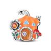 S925 Silver Fall Necklace DIY Handmade Jewelry with Pumpkin Acorn Maple Leaf Pendant Beads Fashion Accessories