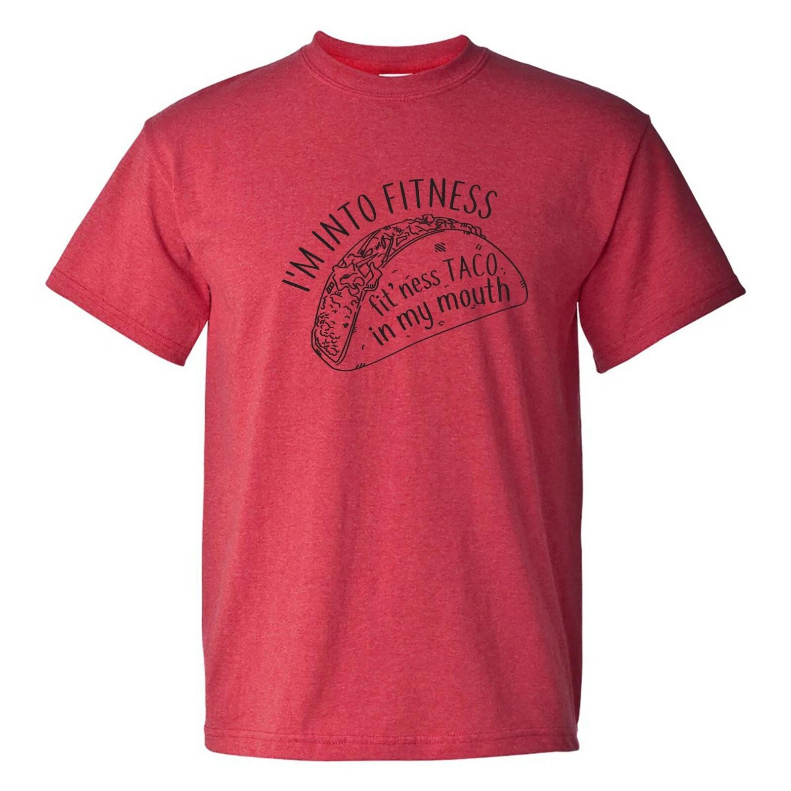 Fitness Taco Funny Basic Cotton T-Shirt 2XL