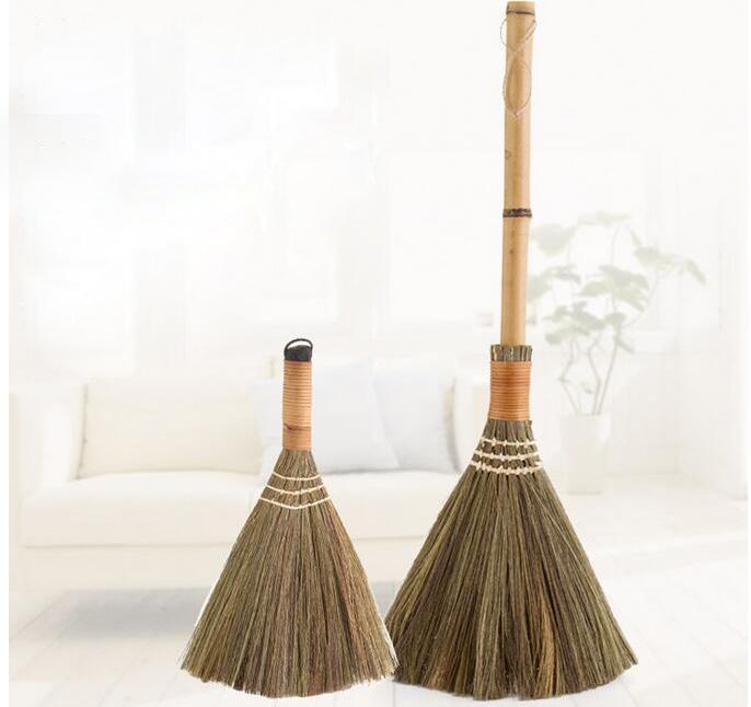 Japanese Imports Wooden FloorSoft Fur Broom Sweeping Broom Home Floor Hair Clean Mans Grass Broom Dust Brush Clean Tool