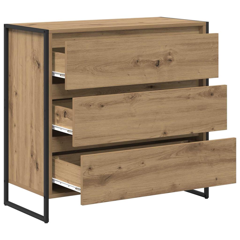 Sideboard Handcrafted Oak Style 79 x 36 x 75.5 cm Engineered Wood