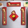 4PCS/SET Zodiac Horse Cartoon Pony Fridge Magnets Traditional Magnetic Couplets  Spring Festival