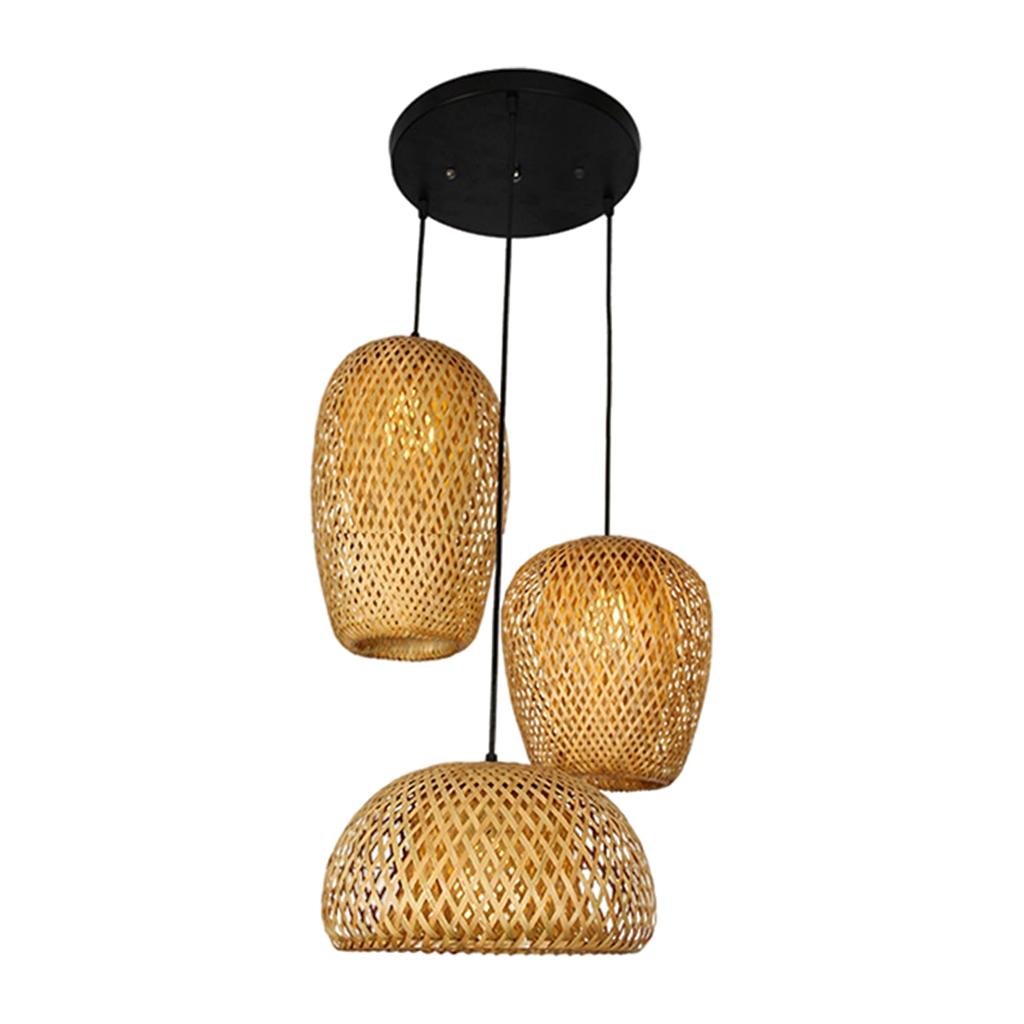 Bamboo Lamp Shades Weave Hanging Light Ceiling
