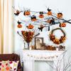 Wooden Halloween Decorations Hanging Pumpkin Black Cat Ornaments Set for Wall Party Decor Spooky Festival Home Accessories