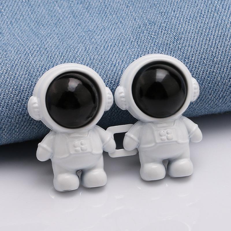 1 Paar verstellbare Taillenschnallen Astronaut Raumfahrer Metall Taillenstraffer Druckknopf für Hosen Jeans Hosen Röcke Versteller