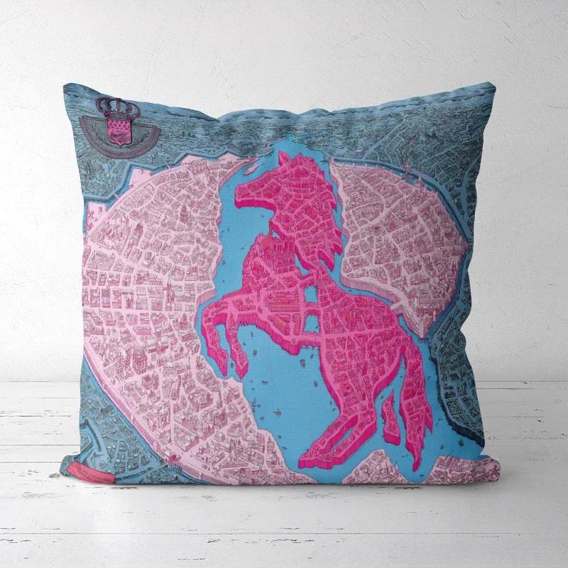 A Drop Shipping Printed Cushion Cover Decorative Pillowcases High-end Royal High Quality Thick Europe Rich Italy Design 28-#
