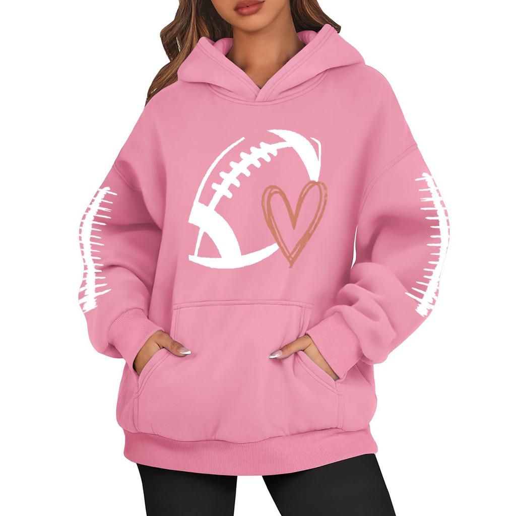 Hettegensere for kvinner Oversized gensere Langermet Uformell genser Hettegenser Topper