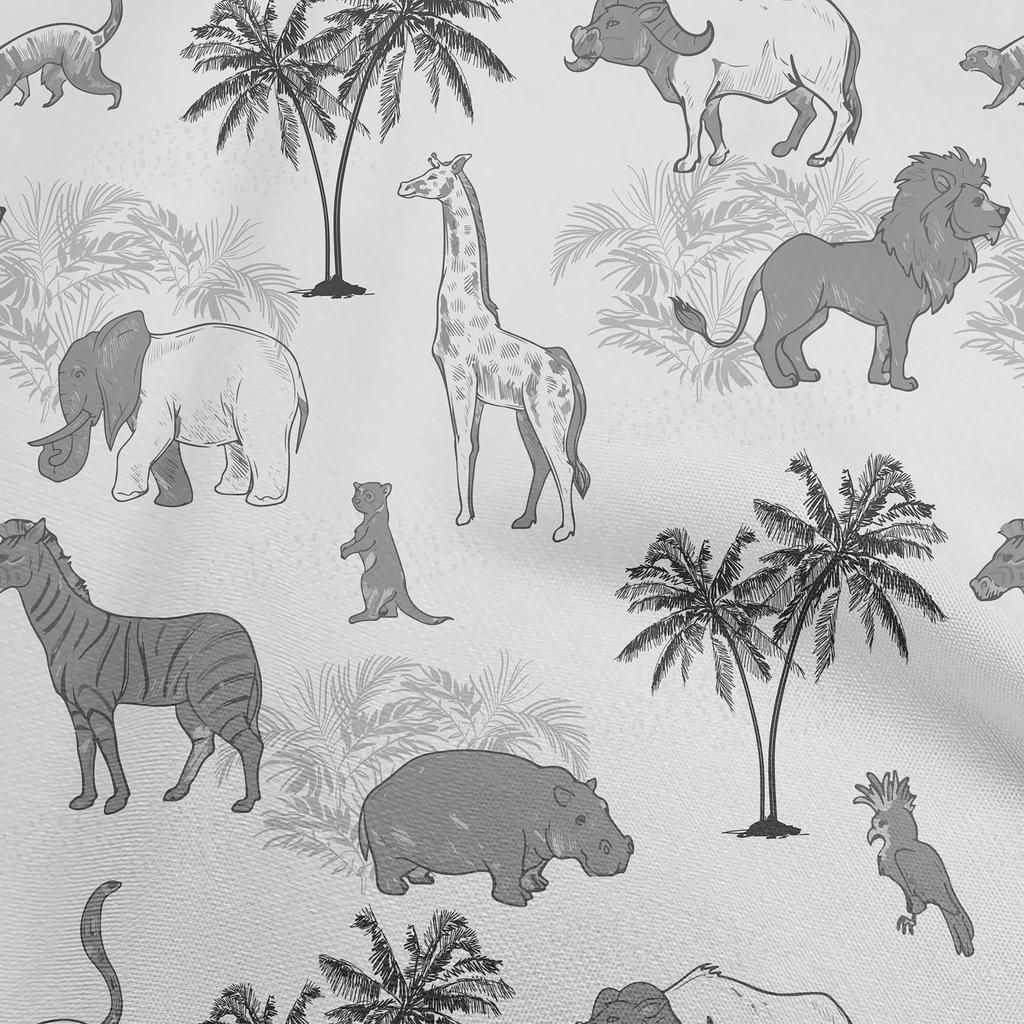 oneOone Cotton Flex Brown Fabric Tropical Animal Sewing Craft Projects Fabric Prints By Yard 40 Inch