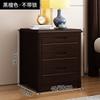 Chinese Retro Storage Cabinet with Lock, Minimalist Bedside Organizer Chest, Vintage Bedroom Dresser for Living Room Hallway