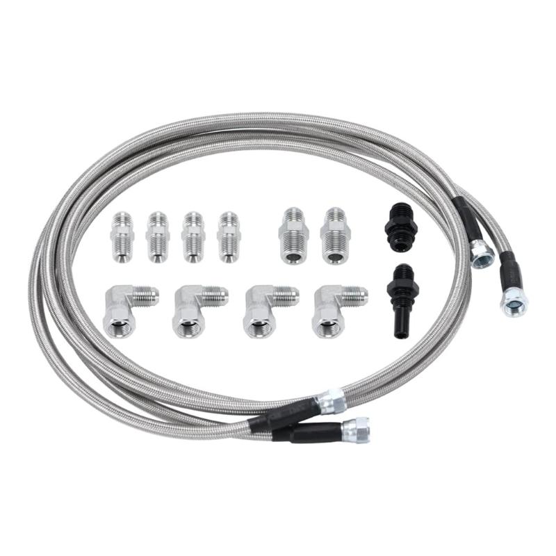 

Braided Transmission Cooler Hose Lines Fitting Compatible for 4L80E TH350 TH400 4L60E 4L80E 700R4 200-4R TR6060 4R70W C5 1