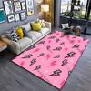 Lightning Bolts Pink Background Carpet Yoga Living Room Room Decor Children's Crawling Mat Doormat Area Rug Games Mat