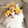Simpatico Raffinato Cappello da Gatto Elastico Autunno Inverno Cappello per Animali Domestici Cuccioli Gattini Cappello Lavorato a Maglia Accessori per Gatti Decorazione Oggetti di Scena per Feste Servizio Fotografico