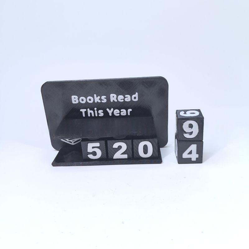 3D Book Read Counter Bookshelf Decoration Books Read This Year Counter Best Gifts for Readers Teachers Student