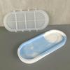 Silicone Gypsum Storage Tray Molds Oval Shape Jewelry Display Dish Concrete Cement Mold Handmade Resin Coaster Making Mould Tool