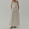 Summer new cotton and linen sling vest French casual sleeveless loose and comfortable zipper top, square neck shirt outside