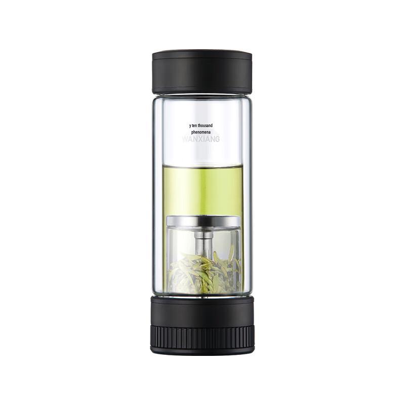 Wanxiang Tea Infuser Double-Layer Glass Cup