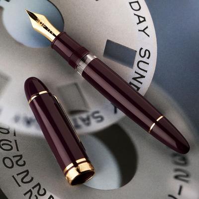 Luxury MAJOHN P140 Transparent Piston Fountain Pen - Bock NO.8 F/M Nib, Large Ink Capacity Elegant Acrylic Pen Gift