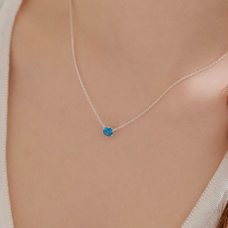 Dmoment Gemma 925 Silber Halskette (3 Farbe)