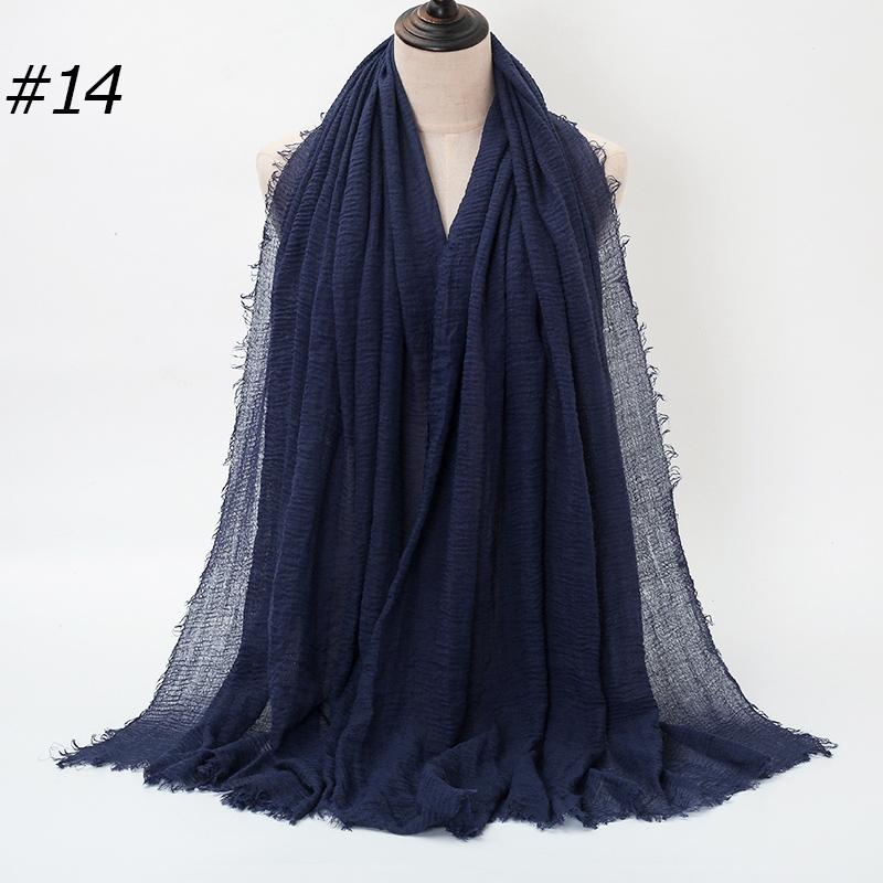 Big Size Crinkle Cotton Hijab Headscarf Women Cotton Muslim Head Wraps Headbands Long Shawls Musulman Scarves Turbans Foulard