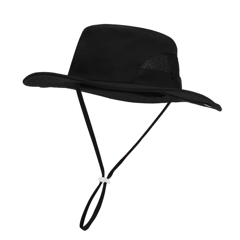 Children's Hat Summer Breathable Sunscreen Hat Solid Color Large Brim Bucket Hat Boys and Girls Outdoor Travel Sun Hat