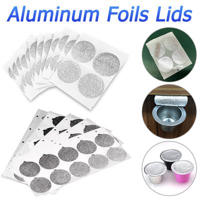 100 szt. Jednorazowe Samoprzylepne Aluminiowe Pokrywki Uszczelki do Kapsułek Kawowych Nespresso Samoprzylepna Folia Uszczelniająca Naklejka Ekspres do Kawy